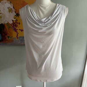 Grace White Sleeveless Blouse  Size L